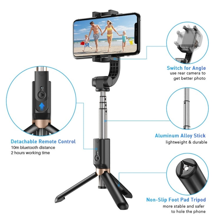 APEXEL APL-D6 Live Video Multifunctional Mobile Phone Gimbal Stabilizer Selfie Stick - Handheld Gimbals by APEXEL | Online Shopping UK | buy2fix