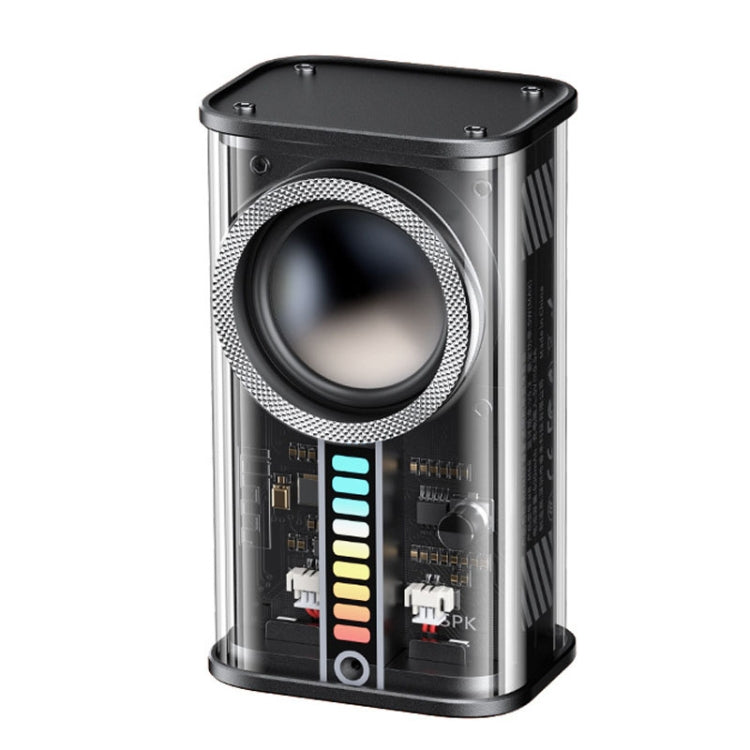 REMAX RB-M68 Transparent Mecha Wireless Bluetooth Speaker Desktop Small Speaker(Black) - Mini Speaker by REMAX | Online Shopping UK | buy2fix