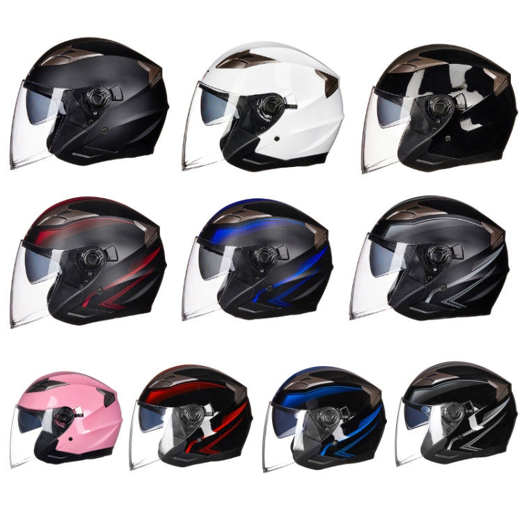 GXT 708 Electric Vehicle Dual Lens Helmet Four Seasons Safety Helmet, Size: L(Matte Black) - Helmets by GXT | Online Shopping UK | buy2fix