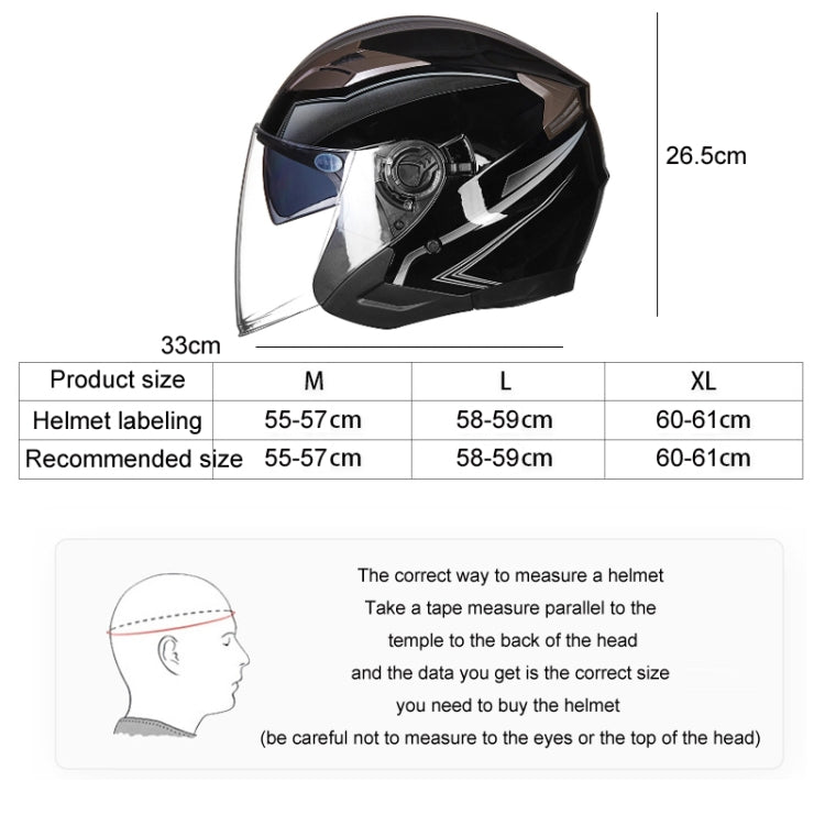 GXT 708 Electric Vehicle Dual Lens Helmet Four Seasons Safety Helmet, Size: M(Bright White) - Helmets by GXT | Online Shopping UK | buy2fix