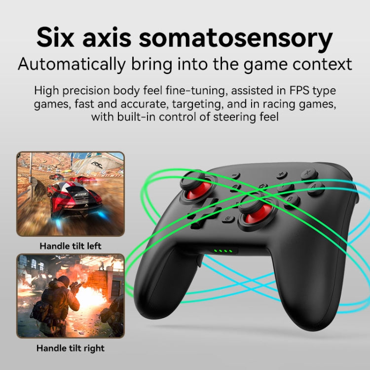 Wireless Bluetooth Somatosensory Vibration Gamepad For Nintendo Switch/Switch PRO(S07 Black) - Gamepads by buy2fix | Online Shopping UK | buy2fix