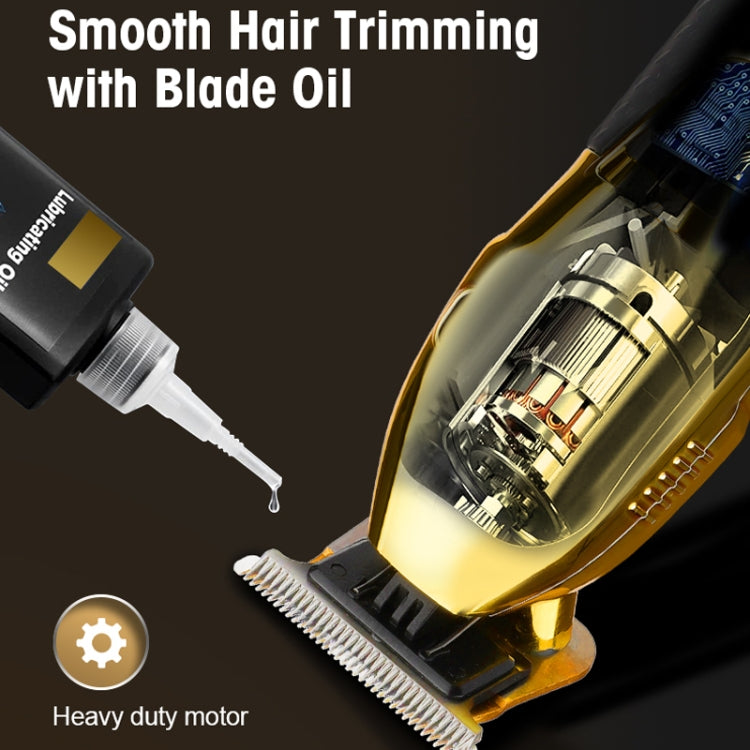 USB LCD Digital Display Haircutter Men Home Haircutter(Black Purple) - Hair Trimmer by buy2fix | Online Shopping UK | buy2fix