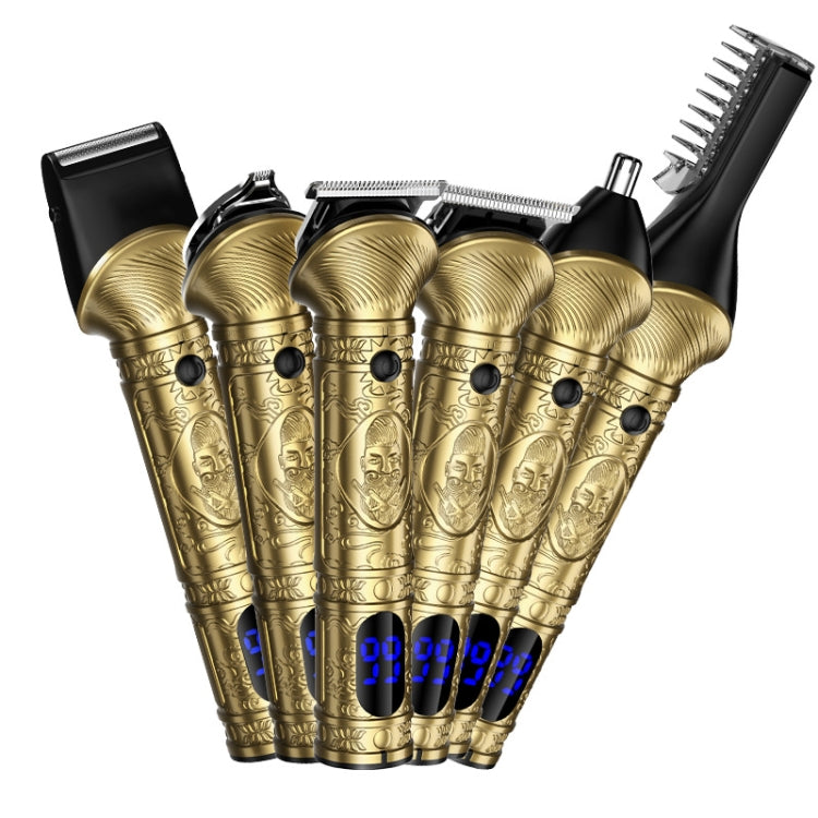 6 In 1 Men Multi-Functional Clipper Metal Body Hair Cutting(Bronze) - Hair Trimmer by buy2fix | Online Shopping UK | buy2fix