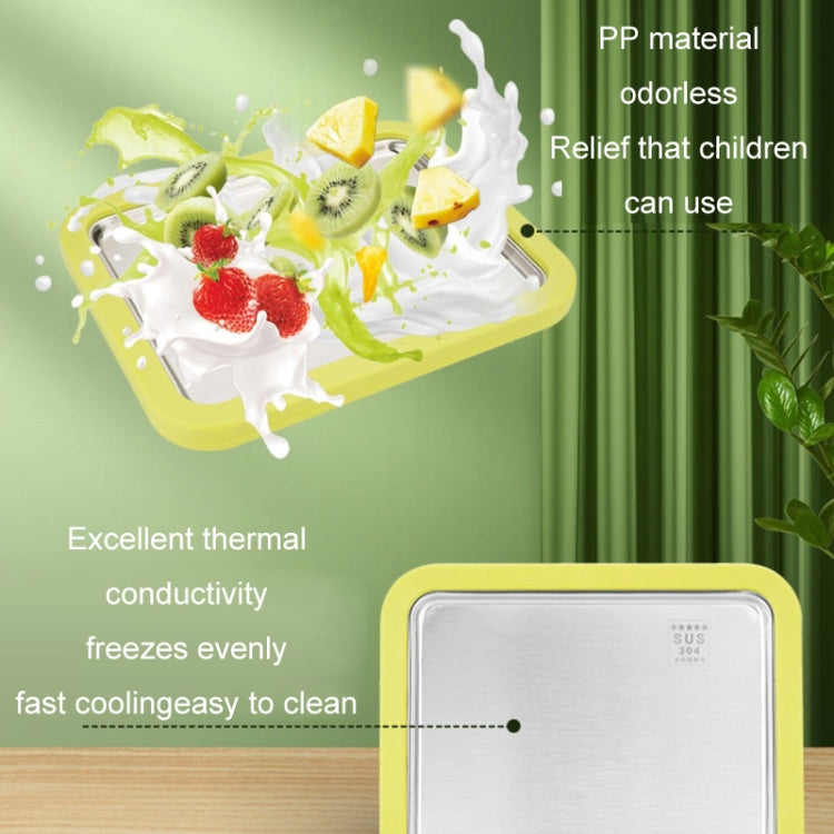 Mini Household Fried Yogurt Machine Children Homemade DIY Fried Ice Tray, Color: Aluminum Alloy White 22.5x17.5cm - Yogurt Machine by buy2fix | Online Shopping UK | buy2fix