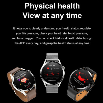 Sports Health Monitoring Waterproof Smart Call Watch With NFC Function, Color: Silver-Silver Steel - Smart Watches by buy2fix | Online Shopping UK | buy2fix