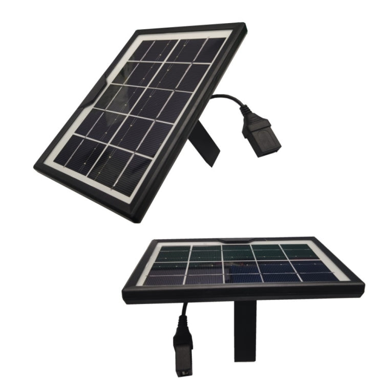 Small Table Lamp Flashlight With USB Female Head 5V/1.8W Solar Panel(Black) - Solar Panels by buy2fix | Online Shopping UK | buy2fix