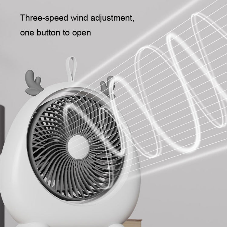 Dormitory Portable Animal Ear Desktop Electric Fan, Style: Directly Inserted Version White - Electric Fans by buy2fix | Online Shopping UK | buy2fix