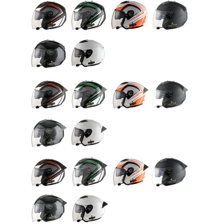 KUQIBAO Motorcycle Smart Bluetooth Sun Protection Double Lens Safety Helmet, Size: L(Matte Black+Black Tail) - Helmets by KUQIBAO | Online Shopping UK | buy2fix