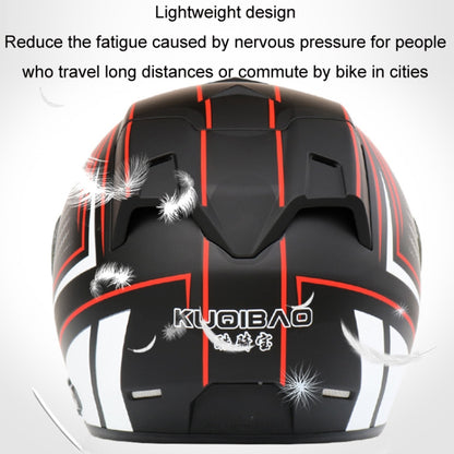 KUQIBAO Motorcycle Smart Bluetooth Sun Protection Double Lens Safety Helmet, Size: XL(Matte Black Phantom Fiber) - Helmets by KUQIBAO | Online Shopping UK | buy2fix