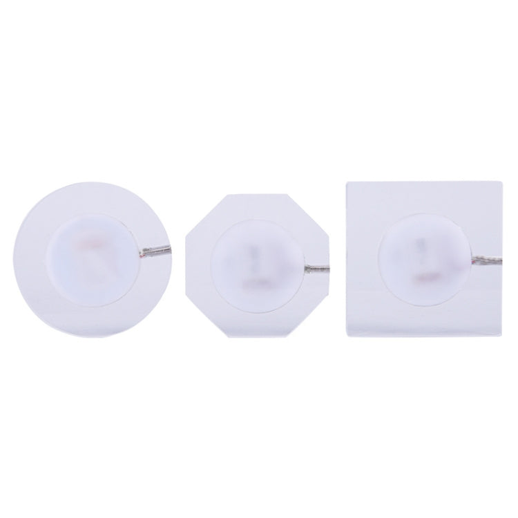 100x4mm Round LED Light Up Acrylic Coaster Transparent Crystal Base(White Light) - Car Drink Holders by buy2fix | Online Shopping UK | buy2fix