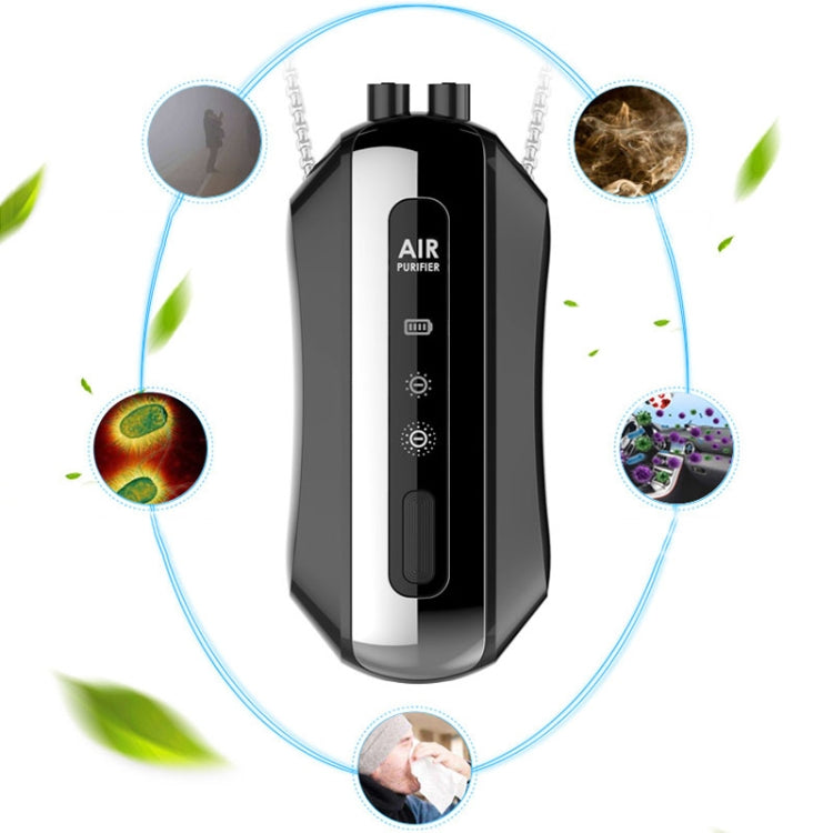 Portable Negative Ion Air Purifier Home Hanging Neck Purifier, Style: Chain Style (Black) - Air Purifiers & Parts by buy2fix | Online Shopping UK | buy2fix