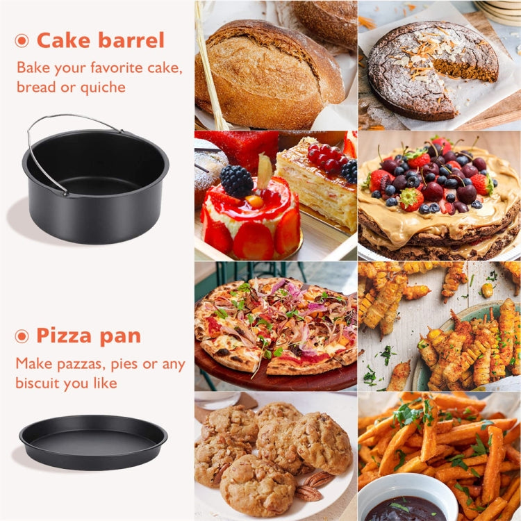 7 -inch  Cake Basket with Handle + Pizza Tray Air Fryer Accessory Set Bakeware - Kitchen Machine Accessories by buy2fix | Online Shopping UK | buy2fix