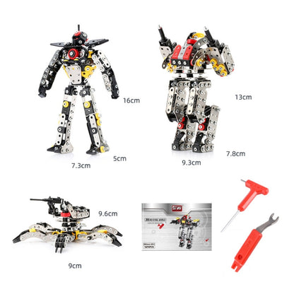 Humanoid High Difficulty Assembly Building Block Toys Handmade Assembly Robot Metal Model - Building Blocks by buy2fix | Online Shopping UK | buy2fix