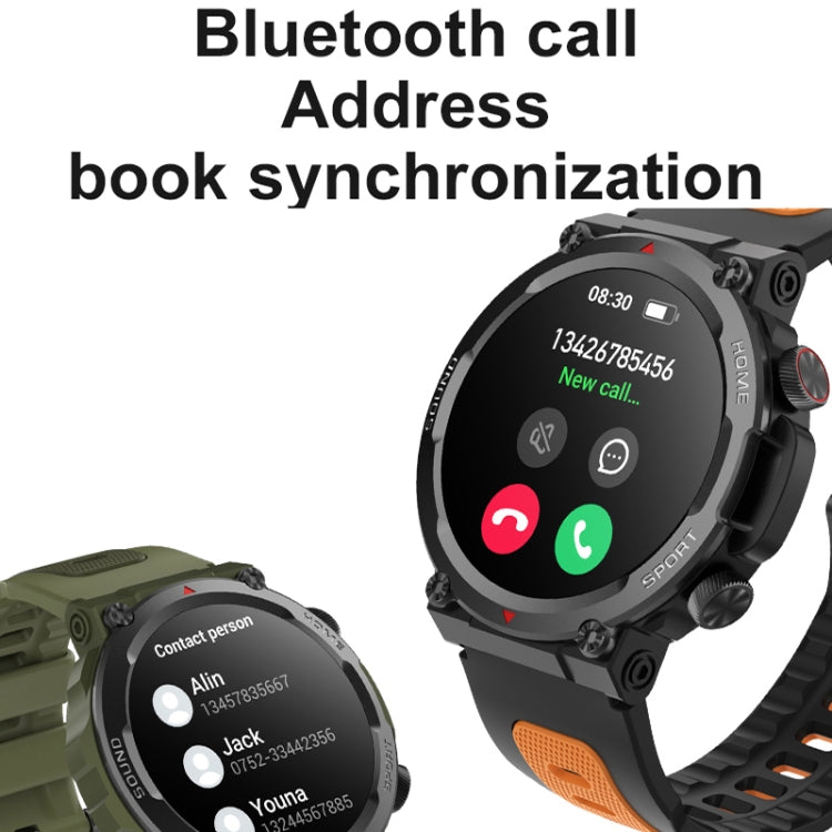 S56T Heart Rate/Blood Oxygen/Sleep Monitoring Bluetooth Call Outdoor Waterproof Smart Watch(Gold) - Smart Watches by buy2fix | Online Shopping UK | buy2fix