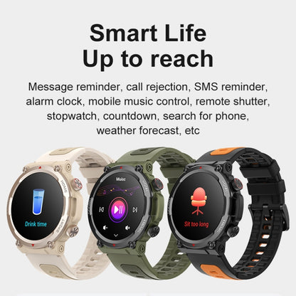 S56T Heart Rate/Blood Oxygen/Sleep Monitoring Bluetooth Call Outdoor Waterproof Smart Watch(Gold) - Smart Watches by buy2fix | Online Shopping UK | buy2fix