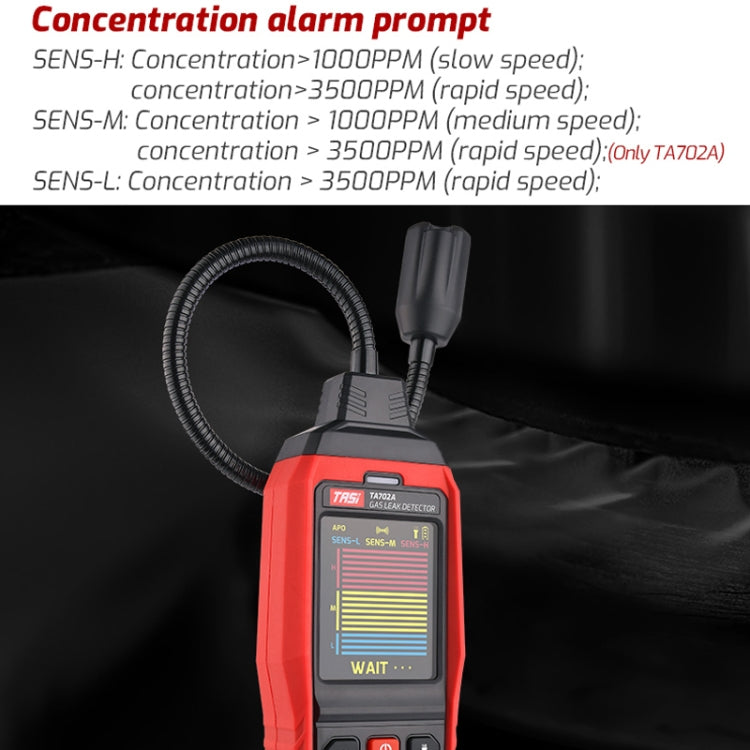 TASI TA702A Simulation Bar Display Cumbelo Gas Detector Portable Gas Testing Instrument Natural Gas Discovery Detective - Gas Monitor by TASI | Online Shopping UK | buy2fix