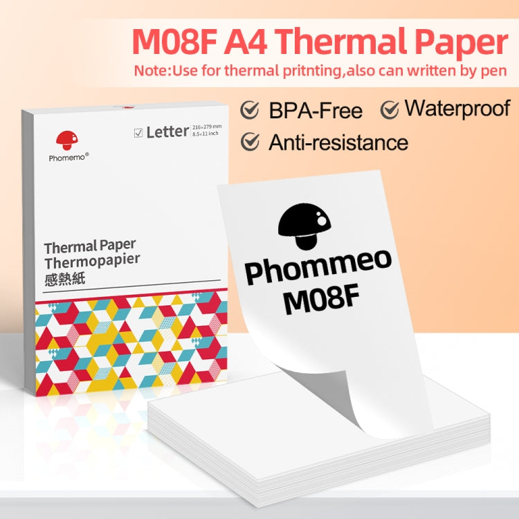 For Phomemo M08F 200sheets Thermal Printing Paper Compatible for MR.IN Brother Pocket Jet / MT800, Style: Folding A4 - Printer Accessories by Phomemo | Online Shopping UK | buy2fix