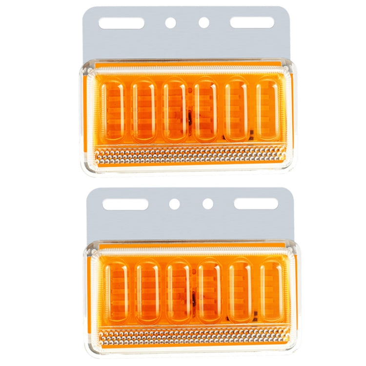2pcs 24V Truck LED Side Light Car Strong Light Waterproof Super Bright Tire Lamp(Yellow) - Clearance Lights by buy2fix | Online Shopping UK | buy2fix
