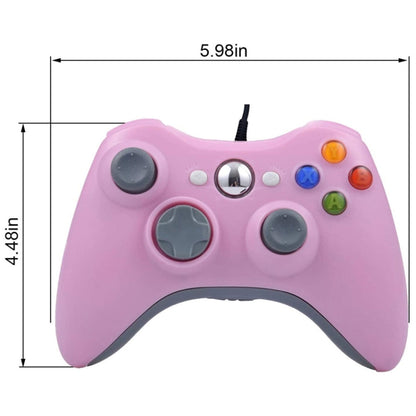 For XBOX 360 Console And PC USB Dual Vibration Wired Gamepad(Pink) - Gamepad by buy2fix | Online Shopping UK | buy2fix