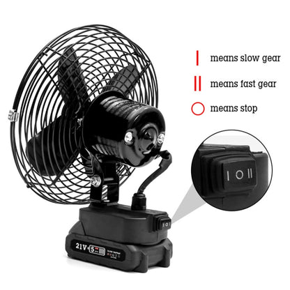 HILDA Portable Powerful Fan Outdoor Hair Dryer, With US Plug Adaptor, Style: 6 inch With 2 Battery(1500mAh) - Electric Fans by HILDA | Online Shopping UK | buy2fix