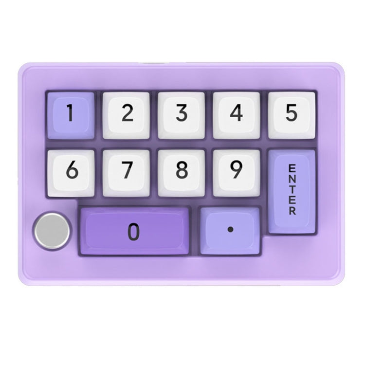 MKESPN 13 Keys RGB Multi-Function Macro Programming Mechanical Keypad Wired With Knob Keyboard(Light Purple) - Mini Keyboard by MKESPN | Online Shopping UK | buy2fix