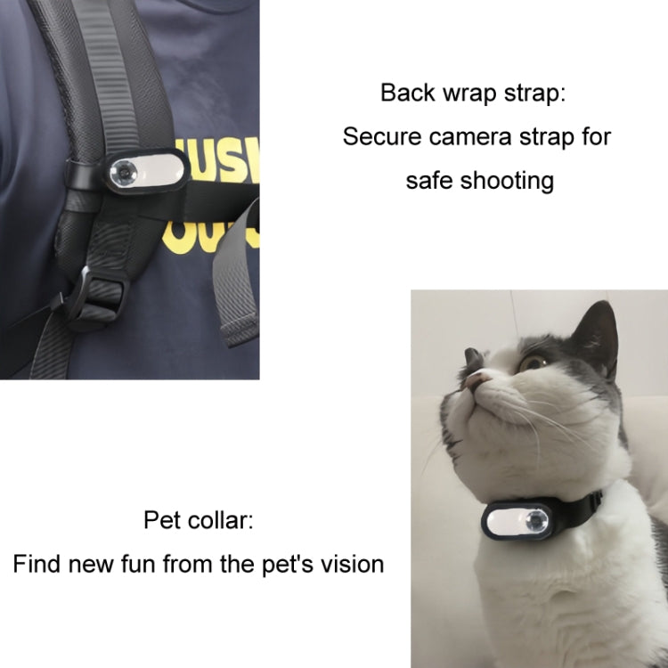 Magnetic Thumb Camera Portable HD Camera For Outdoor Cycling, Model: Standard+Pet Silicone Collar - Video Cameras by buy2fix | Online Shopping UK | buy2fix