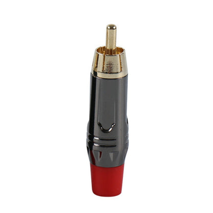 Pure Copper Soldered RCA Male Audio/Video Plug Assembled With AV Lotus Connector(Red) - RCA Adapter by buy2fix | Online Shopping UK | buy2fix