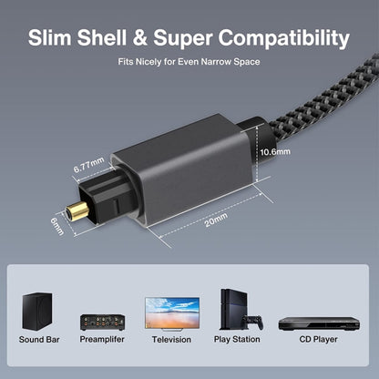 2m Digital Optical Audio Output/Input Cable Compatible With SPDIF5.1/7.1 OD5.0MM(Black) - Audio Optical Cables by buy2fix | Online Shopping UK | buy2fix