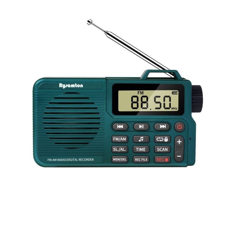 QL-221 Multifunctional Portable Bluetooth Plug-In Card Two-Band FM/AM Recording Radio, Style: US Version(Dark Green) - Radio Player by buy2fix | Online Shopping UK | buy2fix