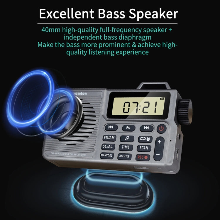 QL-221 Multifunctional Portable Bluetooth Plug-In Card Two-Band FM/AM Recording Radio, Style: US Version(Dark Green) - Radio Player by buy2fix | Online Shopping UK | buy2fix