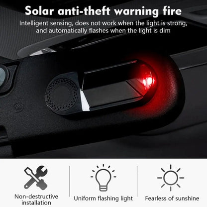 Car Solar Anti-Theft Alarm LED Warning Light With Aromatherapy(Blue Light) - Warning Lights by buy2fix | Online Shopping UK | buy2fix