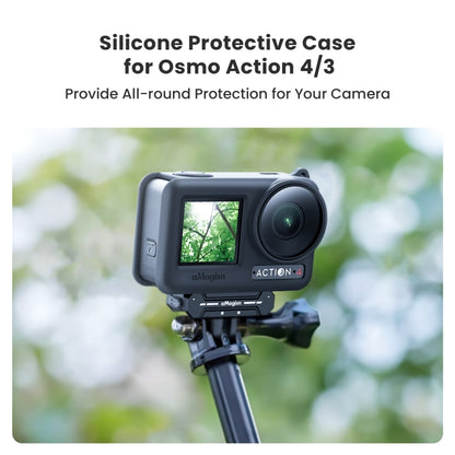 For DJI Osmo Action 4 / 3 aMagisn Silicone Protection Case Camera Protection Accessories(Black) -  by aMagisn | Online Shopping UK | buy2fix