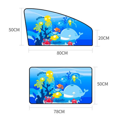 Car Cartoon Magnetic Sunshade Sunscreen Telescopic Collapsible Sunshield, Size:Driving(Amusement Park) - Window Foils & Solar Protection by buy2fix | Online Shopping UK | buy2fix