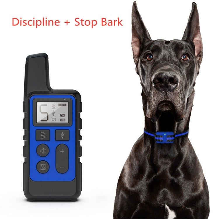 500m Dog Training Bark Stopper Remote Control Electric Shock Waterproof Electronic Collar(Orange) - Home & Garden by buy2fix | Online Shopping UK | buy2fix