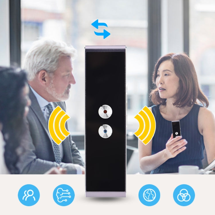 T8+ Portable Smart Voice Translator Smart Business Travel Real Time AI Translator Translation Machine 40 Languages Translator(Black) - Consumer Electronics by buy2fix | Online Shopping UK | buy2fix