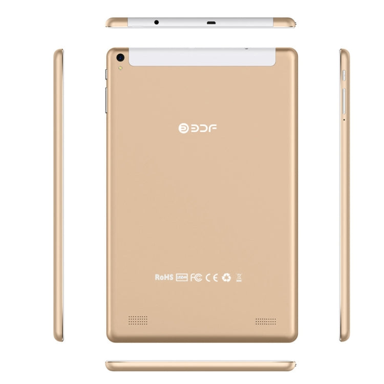 BDF P10 3G Phone Call Tablet PC, 10 inch, 1GB+16GB, Android 5.1, MTK6592 Octa Core, Support Dual SIM & Bluetooth & WiFi & GPS, EU Plug(Gold) - BDF by BDF | Online Shopping UK | buy2fix
