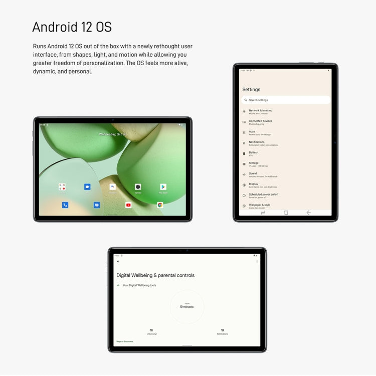 [HK Warehouse] DOOGEE T10 Tablet PC, 10.1 inch, 8GB+128GB, Android 12 Spreadtrum T606 Octa Core 1.6GHz, Support Dual SIM & WiFi & BT, Network: 4G, Global Version with Google Play(Grey) - Other by DOOGEE | Online Shopping UK | buy2fix