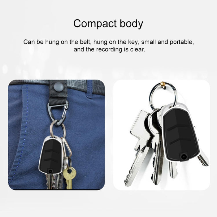 E308 16GB Portable Keychain Voice Recorder, Built-in Camera, Mic, Support TF Card - Security by buy2fix | Online Shopping UK | buy2fix