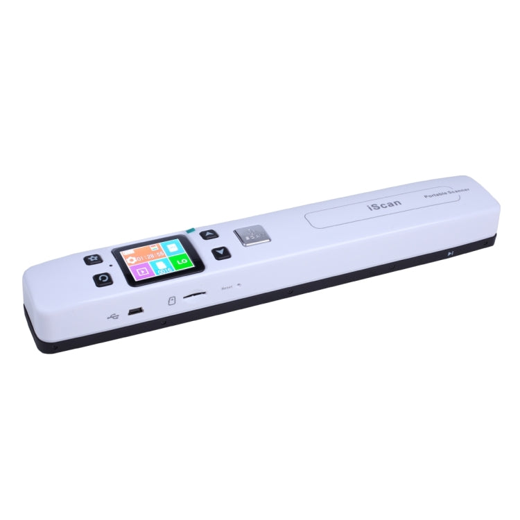 iScan02 Double Roller Mobile Document Portable Handheld Scanner with LED Display,  Support 1050DPI  / 600DPI  / 300DPI  / PDF / JPG / TF(White) - Portable Scanner by buy2fix | Online Shopping UK | buy2fix