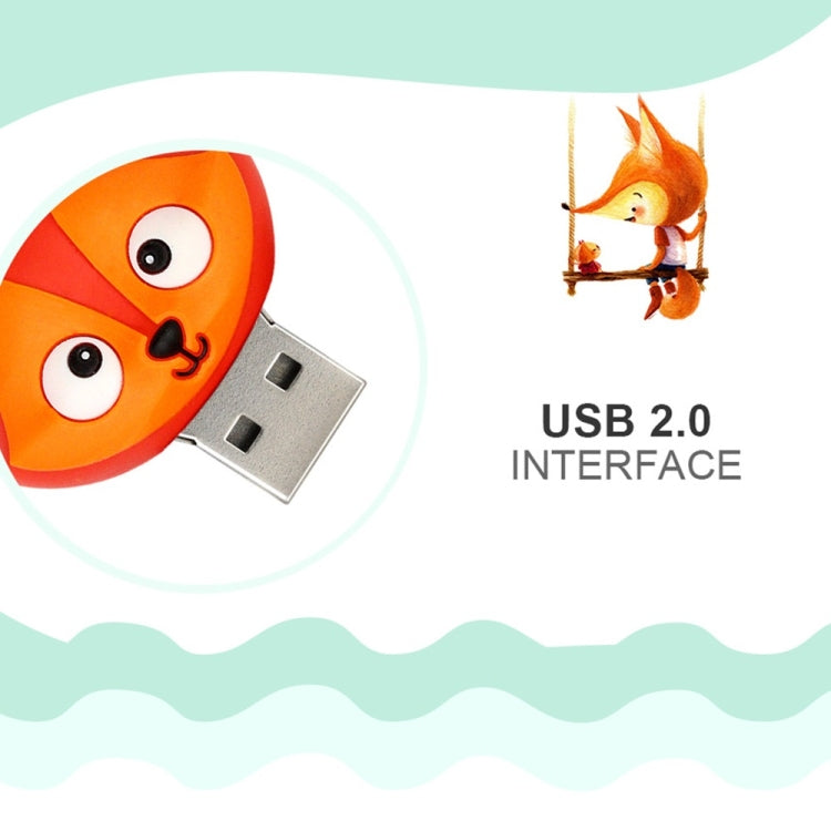 MicroDrive 8GB USB 2.0 Creative Cute Fox U Disk - USB Flash Drives by MicroDrive | Online Shopping UK | buy2fix